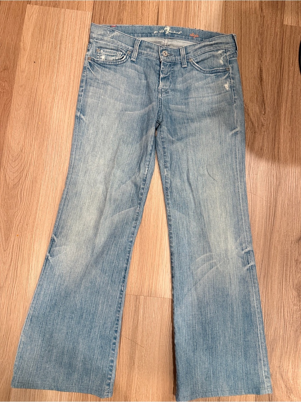 7 For All Mankind Light Wash Flare Jeans